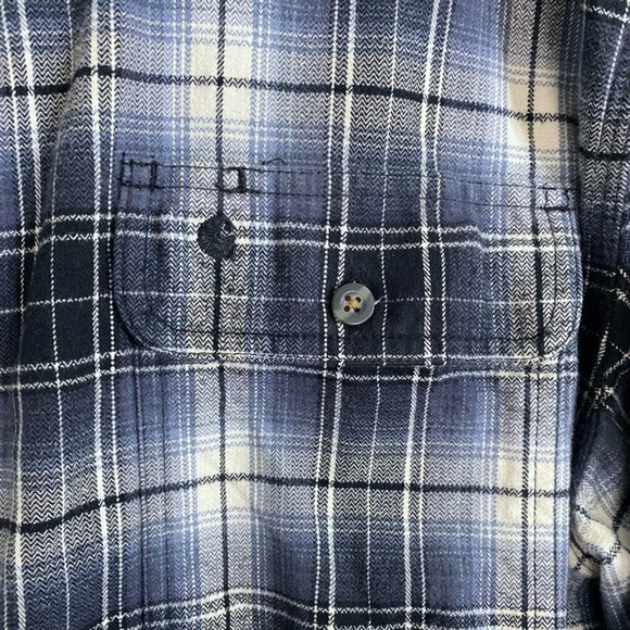 Carhartt Thick Cotton Material Plaid Work Shirt - Picture 4 of 7